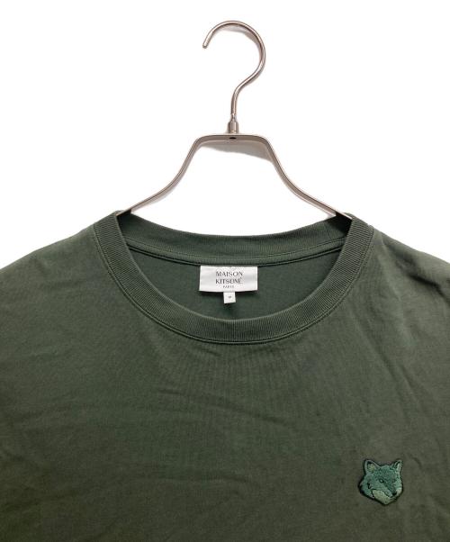 maison kitsune（メゾンキツネ）MAISON KITSUNE (メゾンキツネ) BOLD FOX HEAD PATCH OVERSIZE TEE グリーン サイズ:Mの古着・服飾アイテム