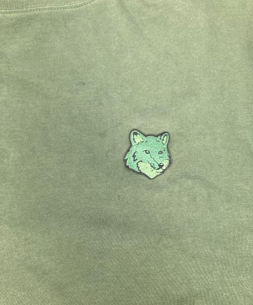 maison kitsune（メゾンキツネ）MAISON KITSUNE (メゾンキツネ) BOLD FOX HEAD PATCH OVERSIZE TEE グリーン サイズ:Mの古着・服飾アイテム