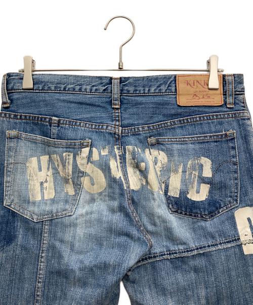 Hysteric Glamour（ヒステリックグラマー）Hysteric Glamour (ヒステリックグラマー) 刺繍ワッペン加工デニムパンツ ブルー サイズ:Mの古着・服飾アイテム
