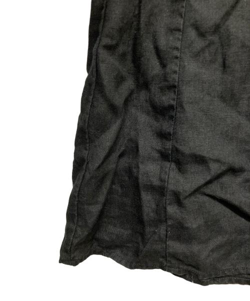 nest Robe（ネストローブ）nest Robe (ネストローブ) リネン ビエラスタンドフリル ブラウス シャツ ブラック サイズ:Fの古着・服飾アイテム