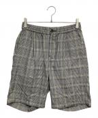 stussyステューシー）の古着「Houndstooth Pattern Easy Shorts ⁡」｜ブラック