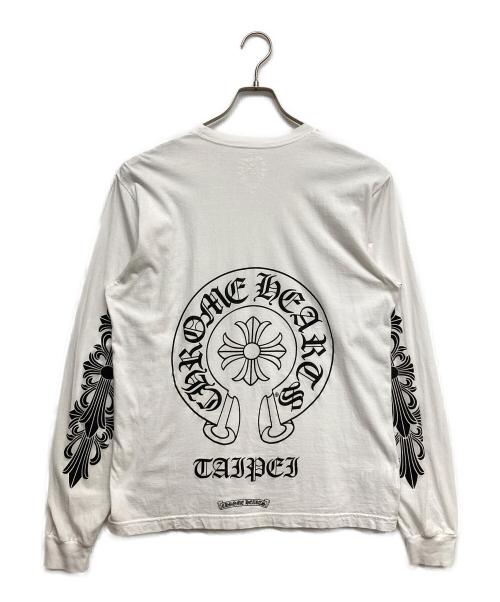 CHROME HEARTS（クロムハーツ）CHROME HEARTS (クロムハーツ) TAIPEI LIMITED HORSESHOE L/S TEE ホワイト サイズ:Lの古着・服飾アイテム