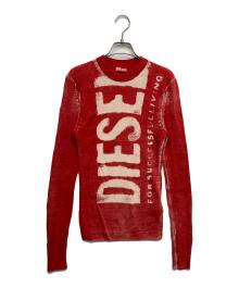 DIESEL（ディーゼル）の古着「K-ATULLUS-ROUND KNITWEAR」｜レッド