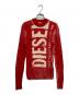 DIESEL（ディーゼル）の古着「K-ATULLUS-ROUND KNITWEAR」｜レッド