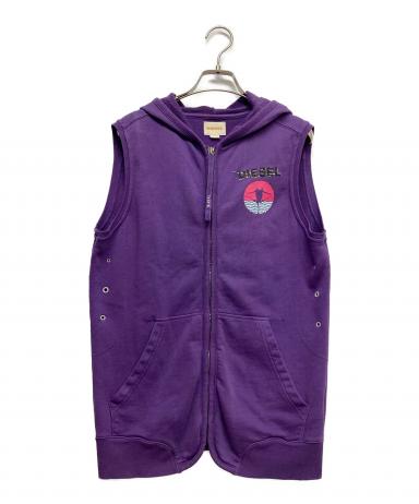 中古・古着通販】DIESEL (ディーゼル) ノースリーブジップパーカー