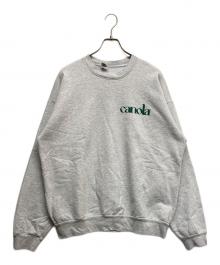 LOS ANGELES APPAREL（ロサンゼルスアパレル）の古着「プリントスウェット」｜グリーン×ライトグレー