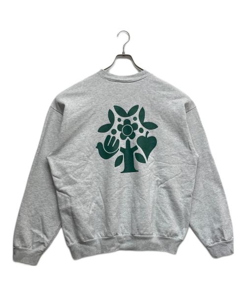 LOS ANGELES APPAREL（ロサンゼルスアパレル）LOS ANGELES APPAREL (ロサンゼルスアパレル) プリントスウェット グリーン×ライトグレー サイズ:XLの古着・服飾アイテム