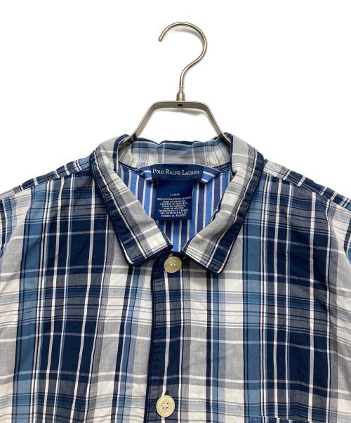 POLO RALPH LAUREN（ポロ・ラルフローレン）POLO RALPH LAUREN (ポロ・ラルフローレン) チェックS/Sシャツ グレー×ブルー サイズ:Lの古着・服飾アイテム
