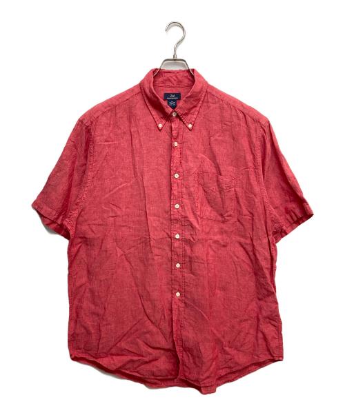 BROOKS BROTHERS 346（ブルックスブラザーズ 346）BROOKS BROTHERS 346 (ブルックスブラザーズ 346) リネンS/Sシャツ レッド サイズ:XLの古着・服飾アイテム
