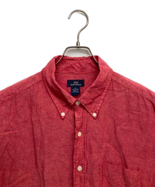 BROOKS BROTHERS 346（ブルックスブラザーズ 346）BROOKS BROTHERS 346 (ブルックスブラザーズ 346) リネンS/Sシャツ レッド サイズ:XLの古着・服飾アイテム