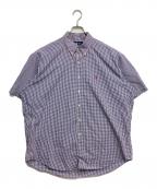 POLO RALPH LAURENポロ・ラルフローレン）の古着「ボタンダウンS/Sシャツ」｜ホワイト×パープル