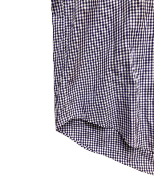 POLO RALPH LAUREN（ポロ・ラルフローレン）POLO RALPH LAUREN (ポロ・ラルフローレン) ボタンダウンS/Sシャツ ホワイト×パープル サイズ:XLの古着・服飾アイテム