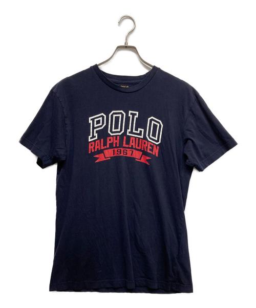 POLO RALPH LAUREN（ポロ・ラルフローレン）POLO RALPH LAUREN (ポロ・ラルフローレン) プリントTシャツ レッド×ネイビー サイズ:Mの古着・服飾アイテム