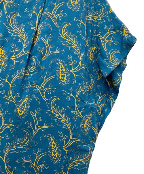 SOULEIADO（ソレイアード）SOULEIADO (ソレイアード) 総柄半袖ワンピース ブルー サイズ:36の古着・服飾アイテム