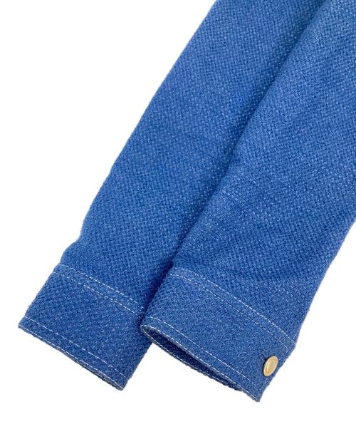 ANAYI（アナイ）ANAYI (アナイ) ノーカラージャケット ブルー サイズ:34の古着・服飾アイテム