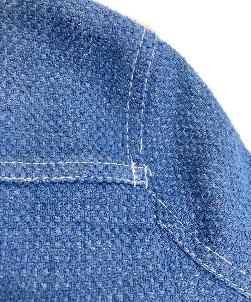 ANAYI（アナイ）ANAYI (アナイ) ノーカラージャケット ブルー サイズ:34の古着・服飾アイテム