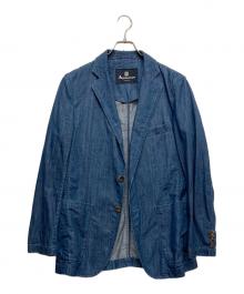 Aquascutum（アクアスキュータム）の古着「2Bコットンテーラードジャケット」｜ブルー