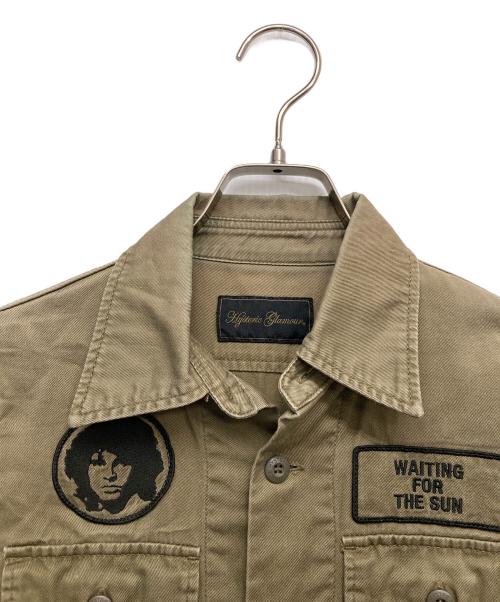 Hysteric Glamour（ヒステリックグラマー）Hysteric Glamour (ヒステリックグラマー) THE DOORS バンドボーイスカウトシャツ グリーン サイズ:FREEの古着・服飾アイテム
