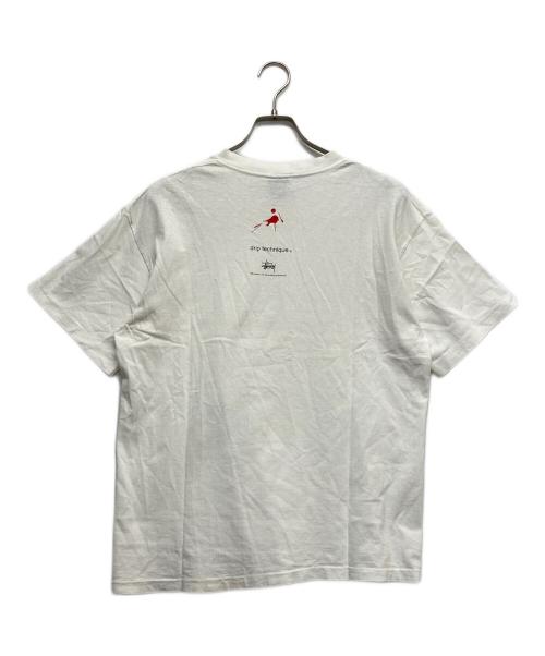 stussy（ステューシー）stussy (ステューシー) WTAPS (ダブルタップス) プリントTシャツ ホワイト サイズ:Lの古着・服飾アイテム