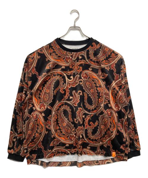 TIGHTBOOTH PRODUCTION（タイトブースプロダクション）TIGHTBOOTH PRODUCTION (タイトブースプロダクション) Paisley Velor Long Sleeve ブラック サイズ:Lの古着・服飾アイテム