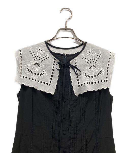 HER LIP TO（ハーリップトゥ）Her lip to (ハーリップトゥ) ノースリーブワンピース ブラック サイズ:Mの古着・服飾アイテム