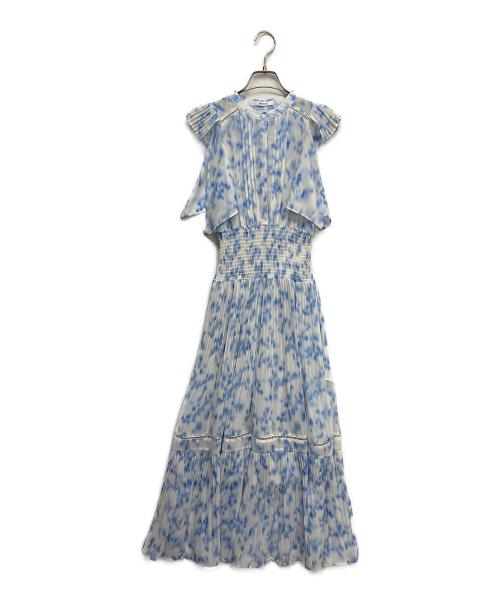 Snidel（スナイデル）Snidel (スナイデル) Susヘアラインフラワープリントワンピース ブルー サイズ:1の古着・服飾アイテム