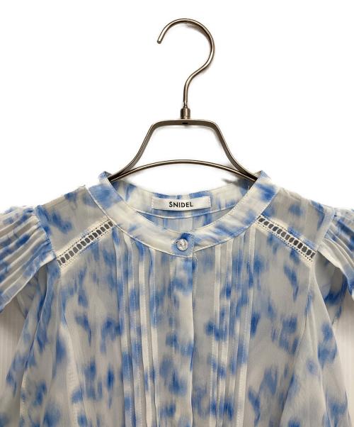 Snidel（スナイデル）Snidel (スナイデル) Susヘアラインフラワープリントワンピース ブルー サイズ:1の古着・服飾アイテム