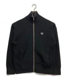 FRED PERRY×BEAMS（フレッドペリー×ビームス）の古着「別注ニットドライバーズジャケット」｜ホワイト×ブラック