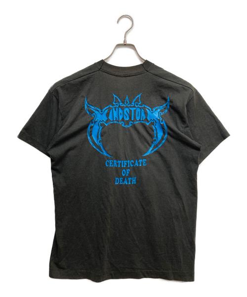SCREEN STARS BEST（スクリーンズスターズベスト）SCREEN STARS BEST (スクリーンズスターズベスト) フェードスカルプリントtシャツ レッド×ブラック サイズ:Lの古着・服飾アイテム