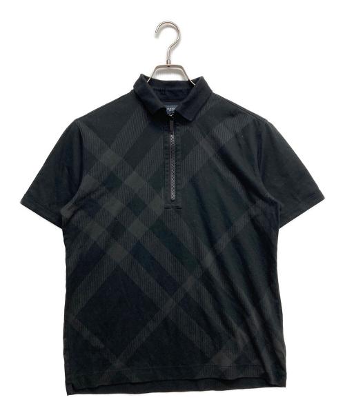 BURBERRY GOLF（バーバリーゴルフ）BURBERRY GOLF (バーバリーゴルフ) ハーフジップポロシャツ ブラック サイズ:3の古着・服飾アイテム