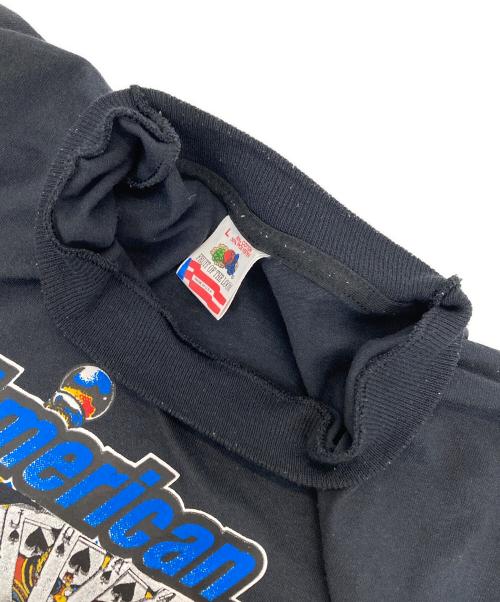 FRUIT OF THE LOOM（フルーツオブザルーム）FRUIT OF THE LOOM (フルーツオブザルーム) AMERICAN BY BIRTH-プリントTシャツ ブラック サイズ:Lの古着・服飾アイテム