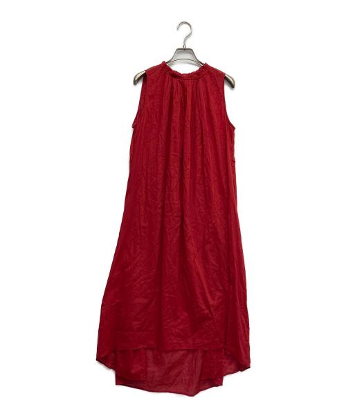 ne quittez pas（ヌキテパ）ne quittez pas (ヌキテパ) コットンノースリーブワンピース レッド サイズ:-の古着・服飾アイテム