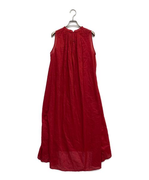 ne quittez pas（ヌキテパ）ne quittez pas (ヌキテパ) コットンノースリーブワンピース レッド サイズ:-の古着・服飾アイテム