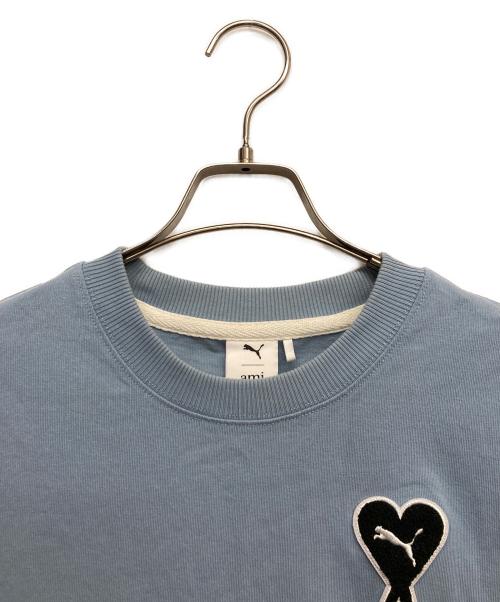 ami（アミ）ami (アミ) PUMA (プーマ) 刺繍カットソー ブルー サイズ:XSの古着・服飾アイテム