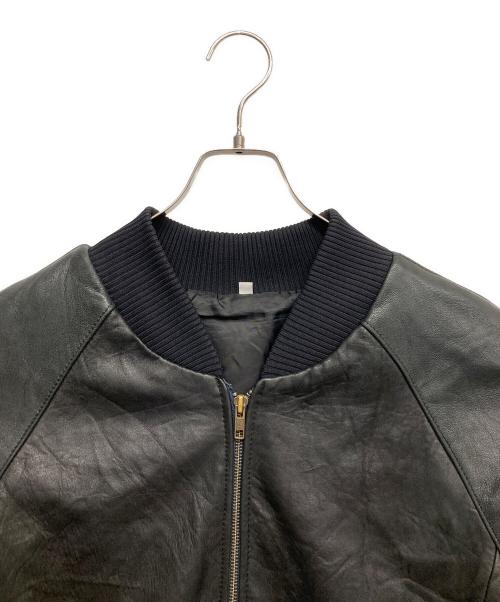 古着（フルギ）古着 (フルギ) OLDレザーボンバージャケット ブラック サイズ:46の古着・服飾アイテム