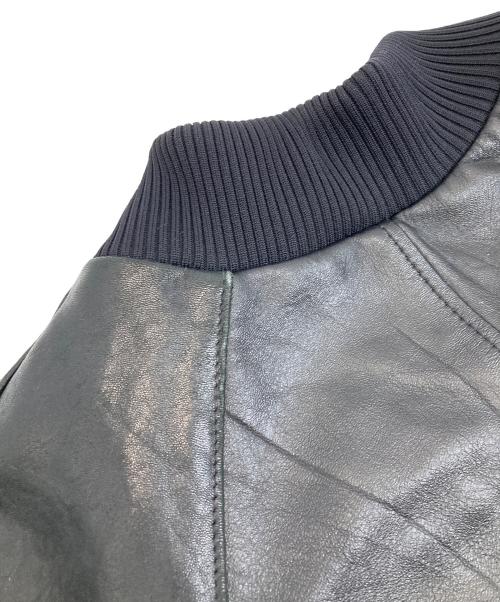 古着（フルギ）古着 (フルギ) OLDレザーボンバージャケット ブラック サイズ:46の古着・服飾アイテム
