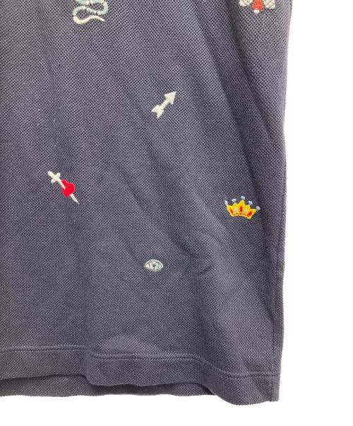 GUCCI（グッチ）GUCCI (グッチ) フロント刺繍S/Sポロシャツ ブルー サイズ:XXXLの古着・服飾アイテム