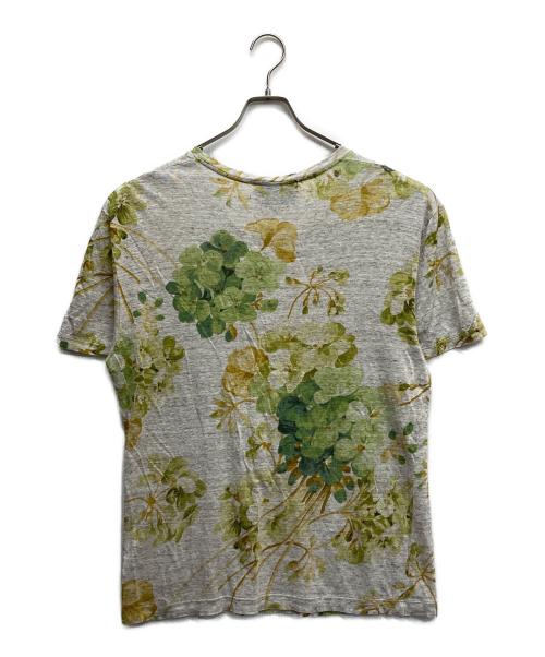 GUCCI（グッチ）GUCCI (グッチ) フローラルリネンS/STシャツ グレー サイズ:Sの古着・服飾アイテム