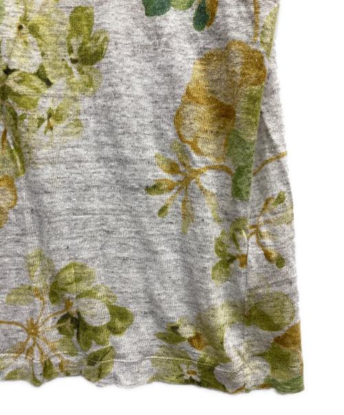 GUCCI（グッチ）GUCCI (グッチ) フローラルリネンS/STシャツ グレー サイズ:Sの古着・服飾アイテム