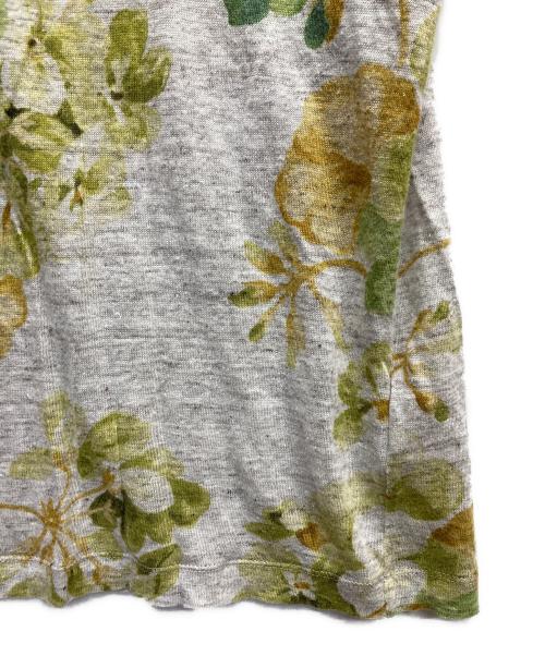 GUCCI（グッチ）GUCCI (グッチ) フローラルリネンS/STシャツ グレー サイズ:Sの古着・服飾アイテム