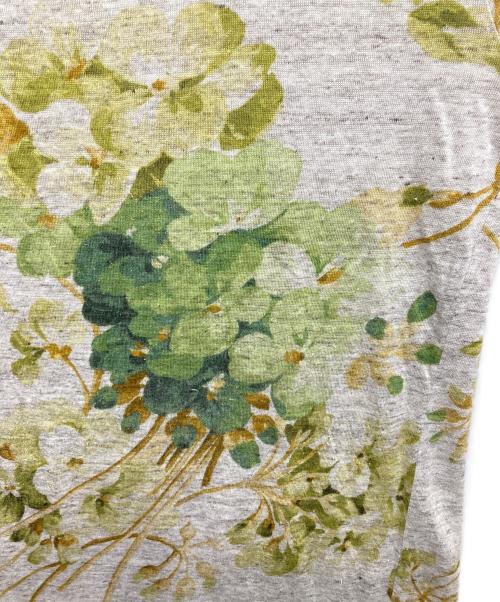 GUCCI（グッチ）GUCCI (グッチ) フローラルリネンS/STシャツ グレー サイズ:Sの古着・服飾アイテム