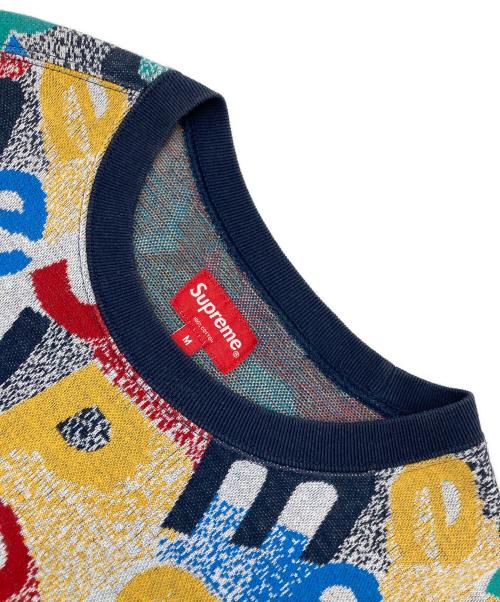 SUPREME（シュプリーム）Supreme (シュプリーム) Scatter Text Crewneck レッド サイズ:Mの古着・服飾アイテム