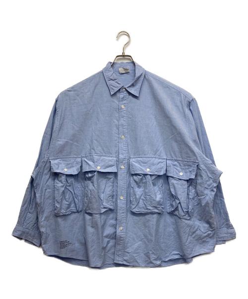 FreshService（フレッシュサービス）FreshService (フレッシュサービス) OXFORD FLAP POCKET L/S SHIRT ブルー サイズ:FREEの古着・服飾アイテム