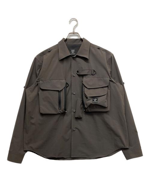 South2 West8（サウスツー ウエストエイト）south2 west8 (サウスツー ウエストエイト) TENKARA TROUT SHIRT グレー サイズ:Lの古着・服飾アイテム