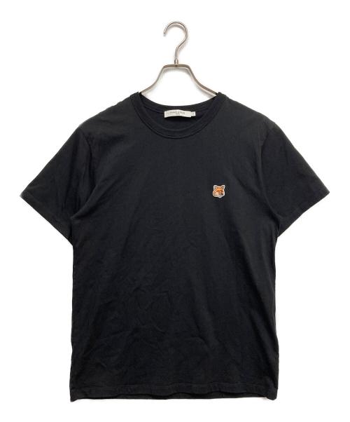 maison kitsune（メゾンキツネ）MAISON KITSUNE (メゾンキツネ) フォックスヘッド レギュラー Tシャツ ブラック サイズ:Mの古着・服飾アイテム