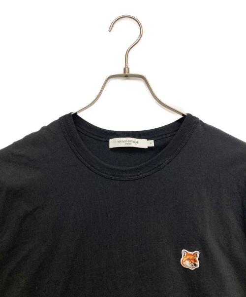 maison kitsune（メゾンキツネ）MAISON KITSUNE (メゾンキツネ) フォックスヘッド レギュラー Tシャツ ブラック サイズ:Mの古着・服飾アイテム