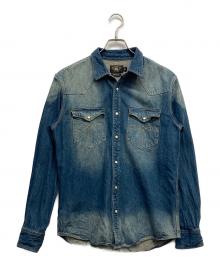 RRL（ダブルアールエル）の古着「デニムウエスタンシャツ」｜ブルー
