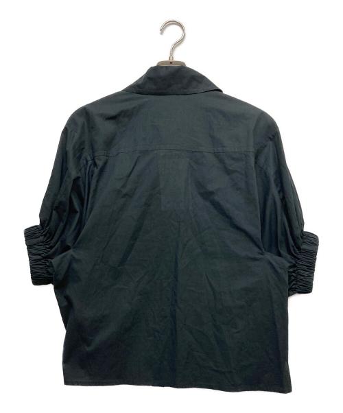 Vivienne Westwood RED LABEL（ヴィヴィアンウエストウッドレッドレーベル）Vivienne Westwood RED LABEL (ヴィヴィアンウエストウッドレッドレーベル) パフスリーブワイドカラーシャツ ネイビー サイズ:00の古着・服飾アイテム