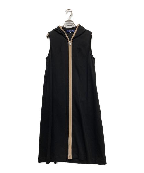 M'S GRACY（エムズグレイシー）M'S GRACY (エムズグレイシー) ラインジレワンピース ベージュ×ブラック サイズ:40の古着・服飾アイテム