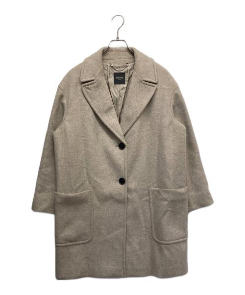 WEEKEND Max Mara（ウィークエンド マックスマーラ）Weekend Max Mara (ウィークエンド マックスマーラ) ワイドカラーウールコート ベージュ サイズ:42の古着・服飾アイテム